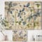 Designart - Bluebell and Columbine Wild Flowers with Butterfly - Cabin & Lodge Print on Natural Pine Wood